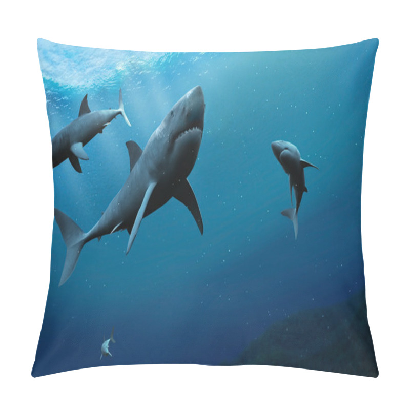 Personality  Sharks In The Sea. Pillow Covers