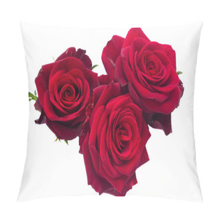 Personality  Three Dark Red Roses Pillow Covers