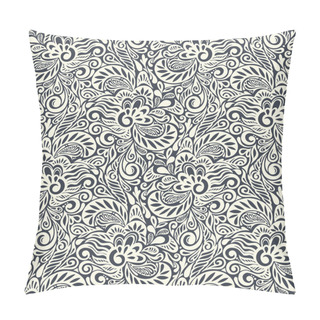 Personality  Seamless Abstract Curly Floral Pattern Pillow Covers