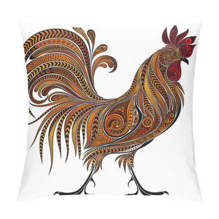 Personality  Beautiful Vector Fire Cock By New Year 2017 Pillow Covers