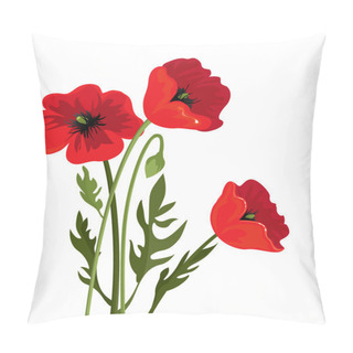 Personality  Three Poppy Pillow Covers