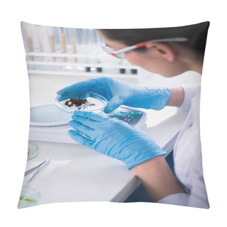 Personality  Female Scientist At Laboratory Pillow Covers