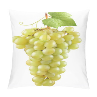 Personality  Bunch Of Ripe Grapes On A White Background Pillow Covers