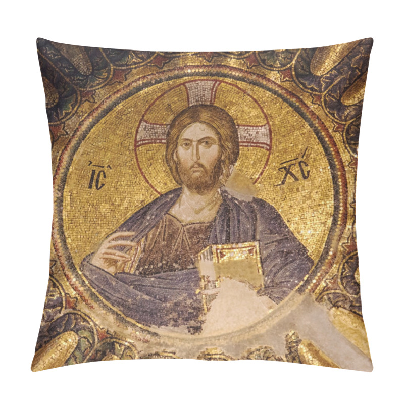 Personality  Christ Mosaic In The Dome Of Chora Church Pillow Covers