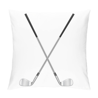 Personality  Two Crossed Golf Clubs Pillow Covers