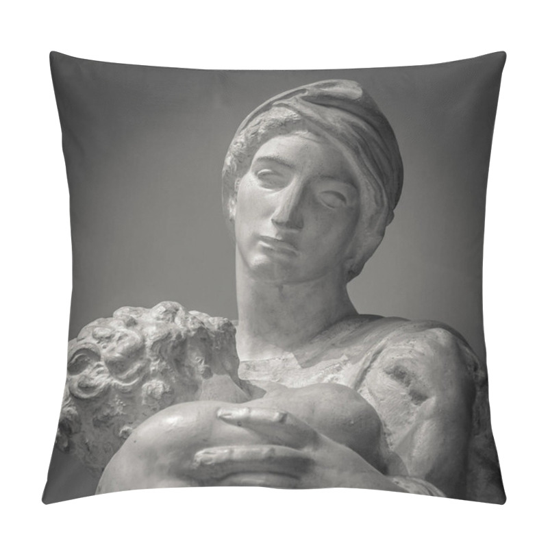 Personality  White marble head of young woman pillow covers