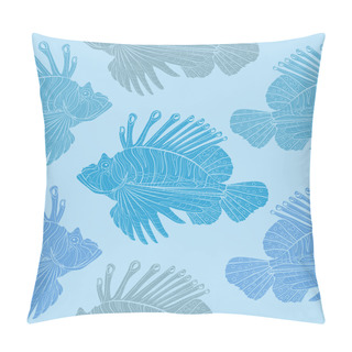 Personality  Venomous Marine Fish Seamless Pattern Pillow Covers