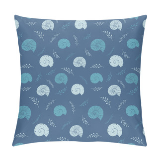 Personality  Seamless Background With Sea Shells In Sketch Style Pillow Covers