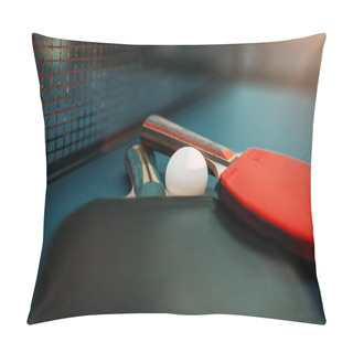 Personality  Table Tennis Rackets And Ball Pillow Covers