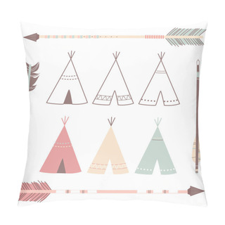 Personality  Teepee Tents And Arrows Pillow Covers