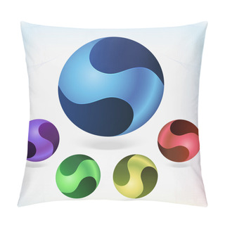 Personality  Set Of Colorful Balls On White Background. Vector Illustration Pillow Covers