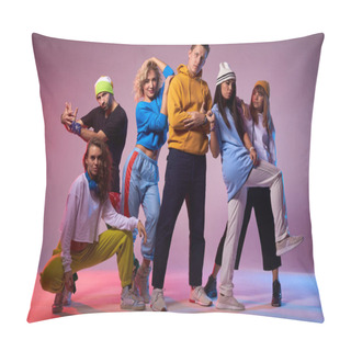 Personality  Group Of Modern Hip Hop Dancers Pillow Covers