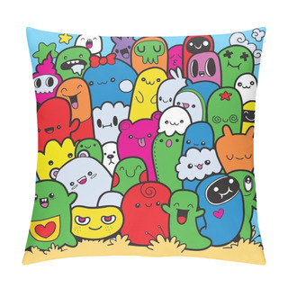 Personality  Cute Monster Set Pillow Covers