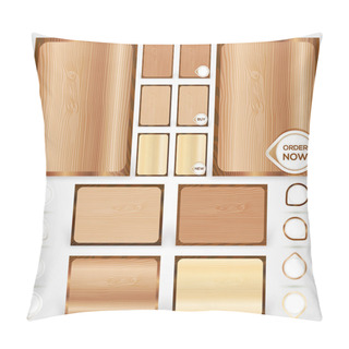 Personality  Wood Elements Collection. Vector Pillow Covers