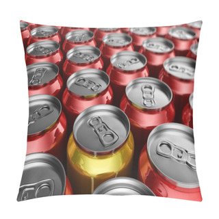 Personality  Yellow Soda Can Standing Out Pillow Covers