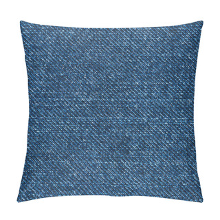 Personality  Full Frame Image Of Blue Denim Fabric Background Pillow Covers