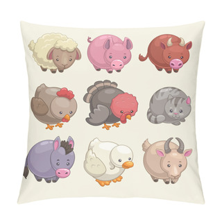 Personality Round Animals Pillow Covers