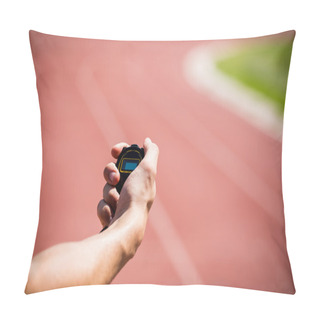 Personality  Hand Holding Stopwatch Pillow Covers
