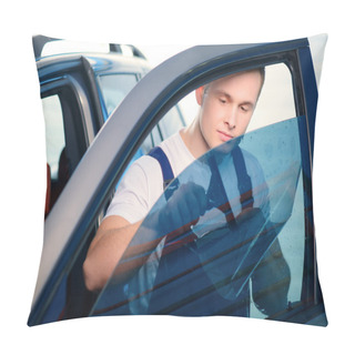 Personality  Car Wrapping Specialist In The Station Pillow Covers