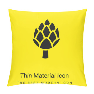 Personality  Artichoke Minimal Bright Yellow Material Icon Pillow Covers