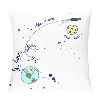 Personality  Moon Romantic Poster. Pillow Covers