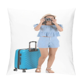 Personality  Attractive Female Tourist  Pillow Covers