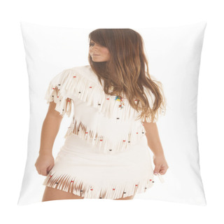 Personality  Indian White Outfit Close Look Side Pillow Covers