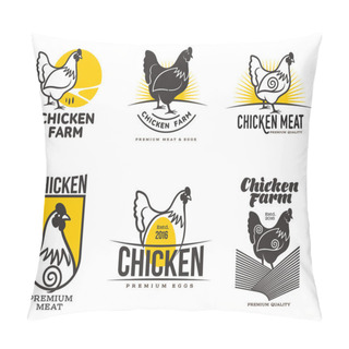 Personality  Set Of Logos With Chicken Pillow Covers