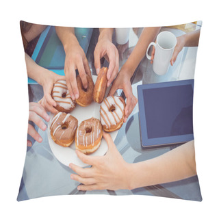 Personality  Fashion Students Eating Doughnuts Pillow Covers