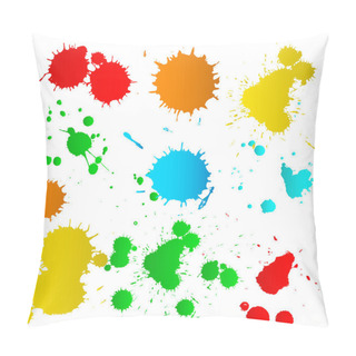 Personality  Colorful Paint Drops Set Pillow Covers