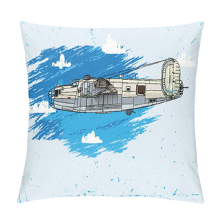 Personality  Card With Vintage Aircraft Pillow Covers