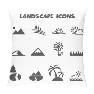 Personality  Landscape Icons Pillow Covers