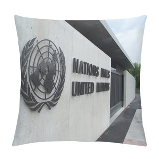 Personality  Building Of The United Nations In Geneva (Switzerland) Pillow Covers
