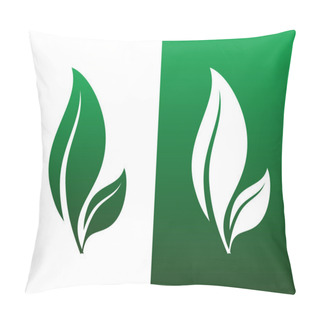 Personality  Leaf Pair Icon Vector Illustrations Pillow Covers