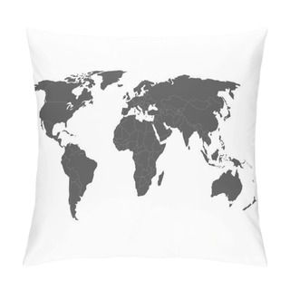 Personality  Blank Political World Map Pillow Covers