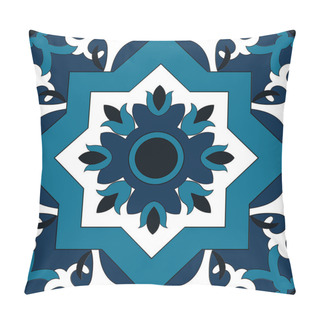 Personality  Ile Pattern Isolated Design Vector. Portuguese Tiles Pillow Covers