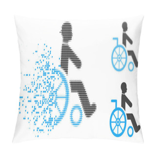 Personality  Dispersed Dot Halftone Wheelchair Icon Pillow Covers