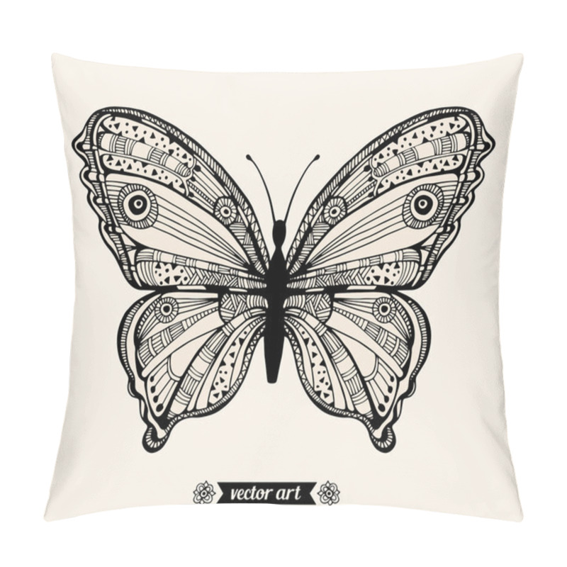 Personality  Outline monochrome butterfly pillow covers