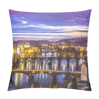 Personality  Bridges In Prague Pillow Covers