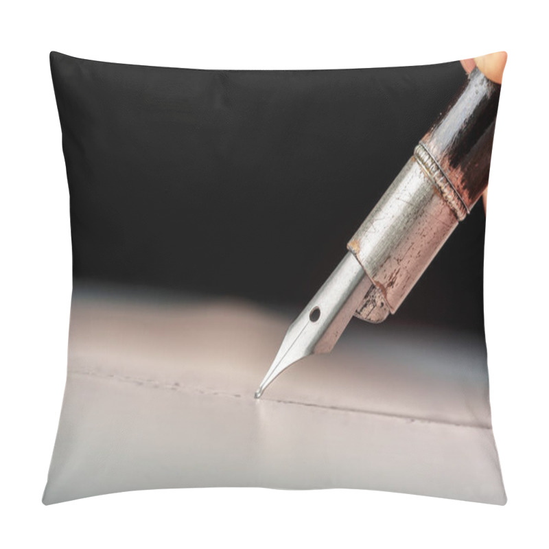 Personality  Fountain Pen On An Antique Handwritten Letter Pillow Covers