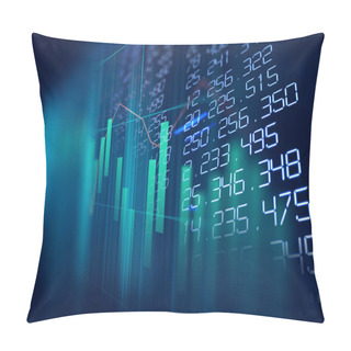 Personality  Technical Financial Graph On Technology Abstract Background Pillow Covers