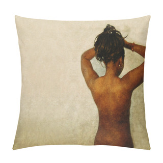 Personality  Lovely Illustration Featuring An Anonymous African-american Woman And Plenty Of Space For Text Pillow Covers