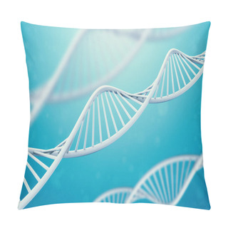 Personality  3d Dna In Blue Liquid. Pillow Covers