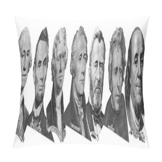 Personality  Portraits Of Presidents And Politicians From Dollars Pillow Covers