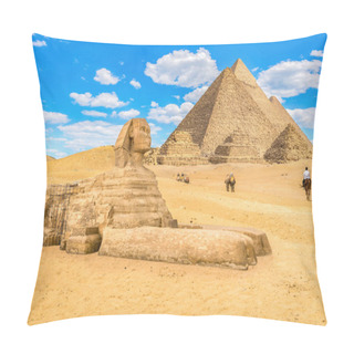 Personality  Horse Riding Among Pyramids Pillow Covers