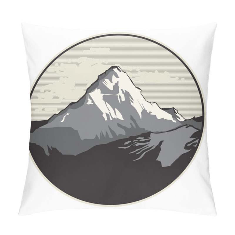 Personality  Mountains Badge Or Emblem Pillow Covers