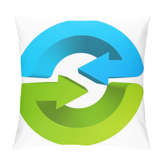 Personality  Blue And Green Circular Arrows Pillow Covers