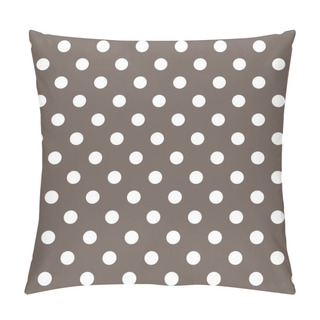 Personality  Polka Dots On Brown Background Retro Seamless Vector Pattern Pillow Covers