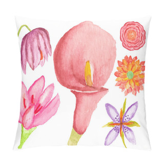 Personality  Watercolor Flowers Pillow Covers