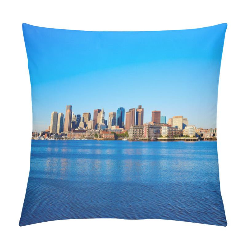 Personality  Boston skyline with river sunlight Massachusetts pillow covers